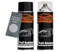 TRISTARcolor Car paint Spray can set for Mercedes/Daimler Benz 9701 PTT-Silber Metallic Base coat clear coat spray can 400ml