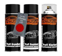 TRISTARcolor Car paint Spray can set for VW/Volkswagen C3J / LC3J Kings Red Metallic under + base coat clear coat spray can 400ml
