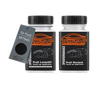 TRISTARcolor Car paint Touch-up pen set for Ford M7343 Absolute Black Perl/Shadow Black Perl Base coat clear coat 50ml each