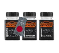 TRISTARcolor Car paint Touch-up pen set for Hyundai X2R Red Passion Perl under + base + clear coat 50ml each