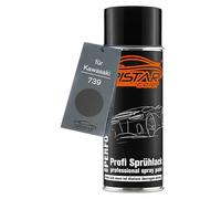 TRISTARcolor Motorcycle paint Spray can for Kawasaki 739 Flat Spark Black Metallic Base coat spray can 400ml