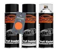 TRISTARcolor Motorcycle paint Spray can set for Kawasaki 17L Candy Burnt Orange Metallic under + base coat clear coat spray can 400ml