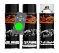 TRISTARcolor Motorcycle paint Spray can set for Kawasaki 777 Verde under + base coat clear coat spray can 400ml