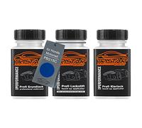 TRISTARcolor Motorcycle paint Touch-up pen set for Honda Motorrad PB215C Candy Tahitian Blue under + base + clear coat 50ml each