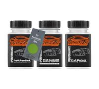 TRISTARcolor Motorcycle paint Touch-up pen set for Kawasaki 8N Candy Lime Green Metallic under + base + clear coat 50ml each