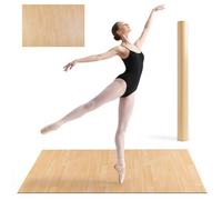 Tristcily Marley Dance Floor, 4Ft x 6Ft Portable Dance Floor Mat for Ballet Jazz & Pop, Non-Slip & Shock-absorbing Exercise Flooring for Home, Dance Schools - 4.5MM Thick PVC Practice Floor for Adults