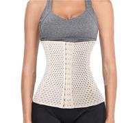 TRISTIN Women Waist Cinchers Corset Adjustable Hook&Eye Closure Workout Trainer Flexible Body Shaper Weight Loss Belt, Nude, 6