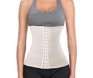 TRISTIN Women Waist Cinchers Corset Adjustable Hook&Eye Closure Workout Trainer Flexible Body Shaper Weight Loss Belt Nude