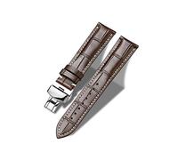 Tristraps Genuine Leather Watch Strap with Butterfly Deployment Clasp 12mm 14mm 16mm 18mm 19mm 20mm 21mm 22mm 23mm 24mm Black Brown Replacement Watch Band for Men Women Waterproof Sweatproof