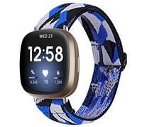 TRISTRAPS Nylon Watch Strap Compatible with Fitbit Versa 3/Sense Strap,Soft Elastic Breathable Replacement Sport Wristbands for Men/Women,18 Colours for Chosen (Camouflage)