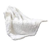 TRITAM 80X100cm New Warm Handmade Chunky Knit Blanket Thick Line Yarn Knitted Throw Sofa Blanket Home Bed Decor-White
