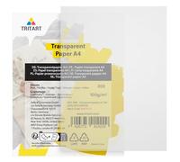 Tritart Tracing Paper A4 100 g/m² (300 Sheet) - Vellum for Printer Drawing Art Sketch Pattern Transfer - Ideal for Wedding Invitation Cards and Sewing Patterns - Transparent White