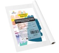 Tritart Translucent Tracing Paper Roll - 25m x 70cm (82 ft x 27.6") - 50 GSM Large Roll of Transparent Flipchart Paper - Pattern Paper for Dressmaking, Sewing, Drawing for Kids