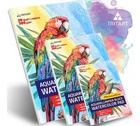 Tritart Watercolour Paper A4 A3 A5 Complete Set 300gsm - 20 Sheets Each - Professional Artists Water Colour Pad - Art Paper for Mixed Media - Acrylic Oil Gouache Pastels Paint & Sketch