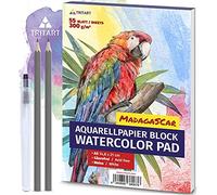 Tritart Watercolour Paper A5 300gsm - Professional Artists Water Colour Pad with 55 Sheets - Art Paper for Mixed Media - Acrylic Oil Gouache Pastels Paint & Sketch Drawing