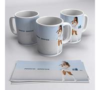 Tritó Design Ariadne a singer who is a famous very large ceramic mug (white dress)