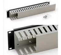 Triton 19" panel 2U with cable trunking - rack accessories (Black, 19"/2 U)
