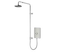 Triton 9.5kW Aspirante UNIQ® Electric Shower - Brushed Steel Effect