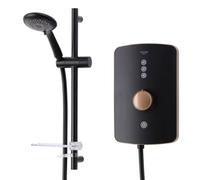 Triton Amala Black Brushed Copper Effect Manual Electric Shower, 8.5Kw