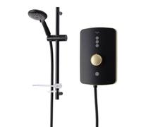 Triton Amala Matt Black Brass Effect Manual Electric Shower, 8.5Kw