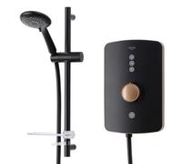 Triton Amala Metallic 8.5Kw Brushed Copper Electric Shower Matt Black Finish