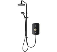 Triton Amala Metallic Matt Black and Brushed Brass Dual Outlet Electric Shower - 9.5kW