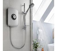 Triton Amore 9.5Kw Electric Shower Brushed Steel 5 Spray Mode Handset 1.5M Hose