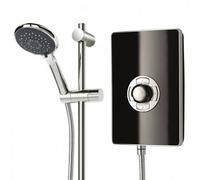 Triton Aspirante 8.5Kw Gloss Black Electric Shower - Includes Head + Riser Rail