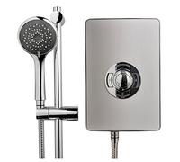 Triton Aspirante 9.5KW Brushed Steel Electric Shower - Includes Head + Riser