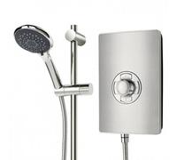 Triton Aspirante 9.5Kw Brushed Steel Electric Shower - Includes Head + Riser