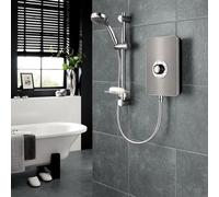 Triton Aspirante 9.5kW Electric Shower Gun Metal Effect 5 Spray ASP09GUNMTL