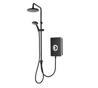 Triton Showers | Collections II DuElec | Aspirante | Electric Shower | Dual Shower Head | 9.5KW | Matte Black | Rainfall Shower Head | Black Electric Shower | Shower Head and Hose Set