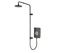 Triton Collection Matt Black Rainfall Manual Electric Shower, 9.5Kw