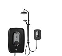 Triton Showers Danzi DuElec™ | Shower Electric | 9.5 KW I Black I Electrical Showers | with Rainfall Showerhead and Anti Twist Hose | Best Electric Shower Units for Bathrooms
