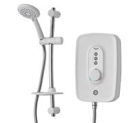 Triton Danzi White 9.5Kw Electric Shower + Riser Rail Rp Perea Aquasurge Opal 3