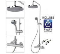 Triton Dene Diverter Thermostatic Bar Mixer Shower Chrome Overhead Drencher