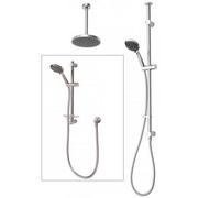 Triton Dual Outlet Ceiling Fed Shower Riser Rail Exposed For Mixer Showers