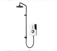 Triton Showers ENlight® | UNIQ® | Thermostatic Electric Shower | 9.5 kW | Smart| Digital | with Black Showerhead & Anti Twist Hose | Brass | Overhead Shower