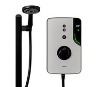 Triton Enlight 9.5kW Thermostatic Electric Shower with Back to Wall Kit - Grey