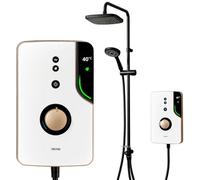Triton Enlight Duelec Brass Dual Thermostatic Electric Shower 9Kw Black Diverter