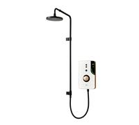 Triton Showers ENlight® | UNIQ® | Thermostatic Electric Shower | 9.5 kW | Smart Shower | Digital Shower | with Black Showerhead & Anti Twist Hose | Brass | Electric Shower Unit | Instant Shower