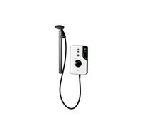Triton Showers ENlight® | Back to Wall Kit | Thermostatic Electric Shower | 9.5 kW | Smart Shower | Digital Shower | with Black Showerhead & Anti Twist Hose | White | Electric Shower Unit