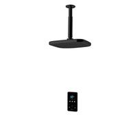 Triton ENVI® | Thermostatic Electric Shower | 9 kW | Fixed Head | Smart Shower | Digital Shower | with Showerhead & Anti Twist Hose | Black | Rainfall Showerhead
