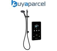 Triton ENVi Wired Thermostatic Electric Shower 10.5KW Riser Rail Black