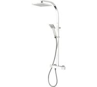 Triton Excellente Chrome Effect Rear Fed Thermostatic Mixer Shower With 2 Heads & 1.25M Hose Length