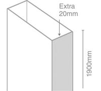Triton Fast Fix Chrome Effect 20mm Pivot & Bifold Extension Profile (H)1900mm
