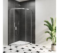 Triton Fast Fix Clear Chrome Effect Quadrant Shower Enclosure - Sliding Door (W)90Cm