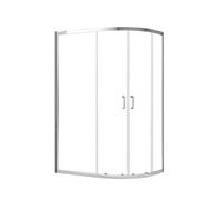 Triton Fast Fix Framed Clear Chrome Effect Offset Quadrant Shower Enclosure - Sliding Door (W)120Cm (D)80Cm
