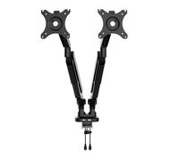 Triton gas lift space-saving double monitor arm - black
