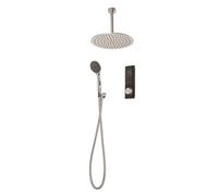 Triton Showers Home Digital Shower | Fixed Shower Head | Unpumped | Water I Thermostatic Shower Mixer | with Shower Head and Anti Twist Hose | Rainfall Shower Head | for Bathrooms